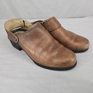 Ariat Women’s Sz 5.5 Mules Clogs Brown Leather Slip-On 94062  Swing Back
